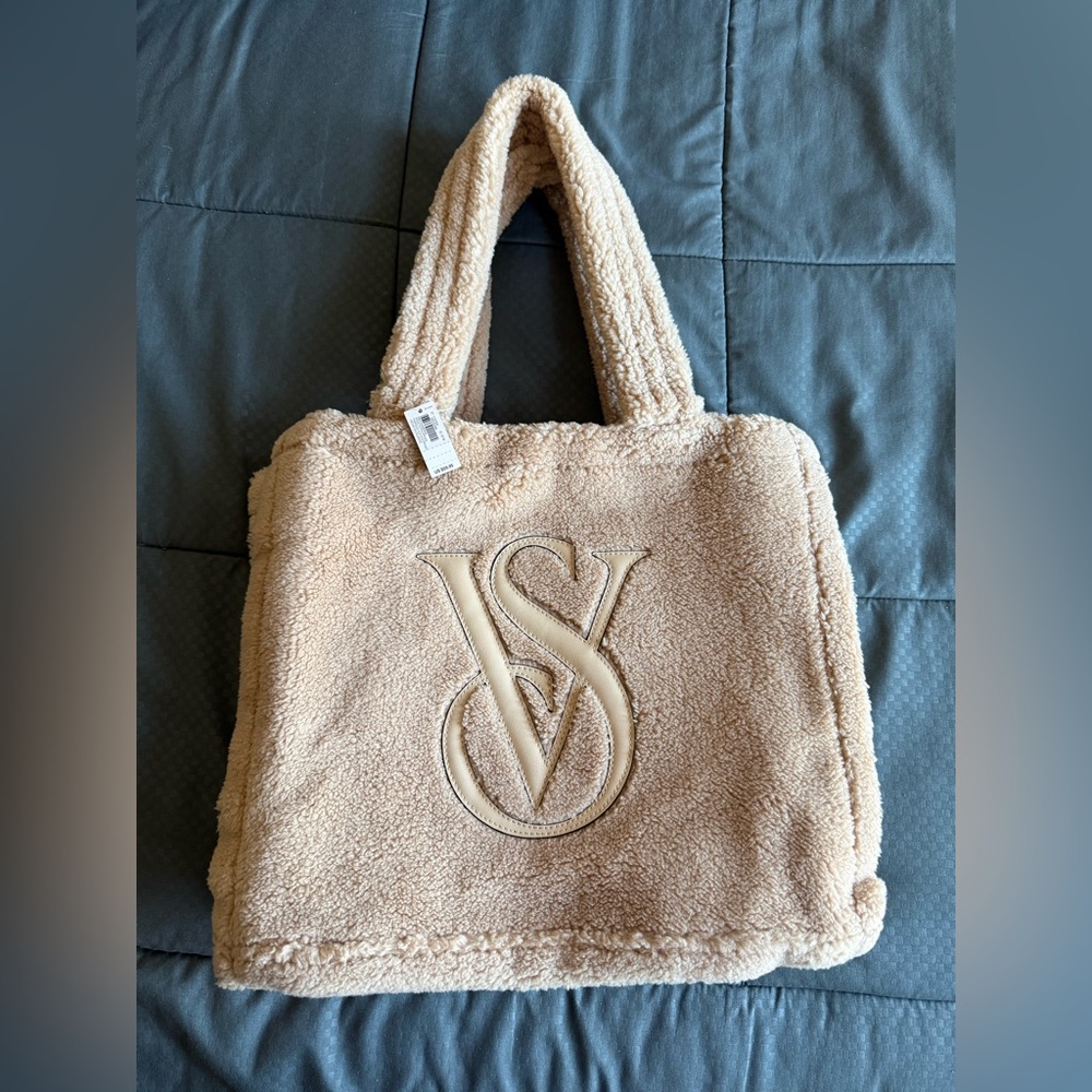 Victoria's Secret Cream Sherpa Tote